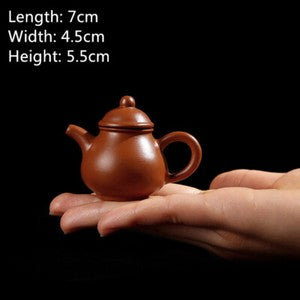mini tea pot yixing zisha purple clay red stoneware xishi pot table decoration