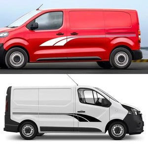 2PCS Graphic Side Stripe Car Sticker For Nissan NV300 Camper Van Vinyl Decals
