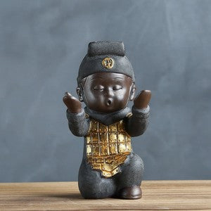 Terracotta Warriors Statue Holder for Pen Brush Rack Yixing Zisha Tea Pet China