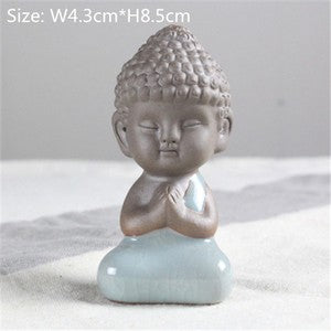 China Novelty Tea Play Statue Pee Doll Smile Buddha Monk Wealth Bring Tea Pet