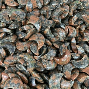 20pcs Natural Quartz Stone Gemstone Crescent Moon Shape DIY Jewelry Making 30mm