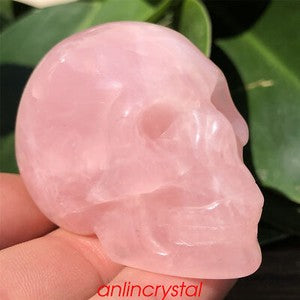 Top! wholesale Natural skull quartz crystal skull carved reiki healing 2''