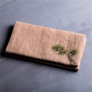 Chinese Tea Towel Cotton & Linen Towel Absorbent Flower Printing Cleaning Cloth