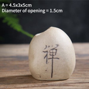Buddhism Zen Chinese Style Mini Ceramic Vase Handicrafts Tea Ornaments Decor