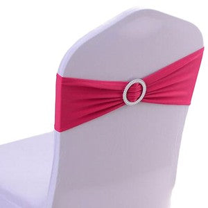 10/25/50/100x Spandex Stretch Chair Sashes Bows Band Wedding Party Banquet Decor