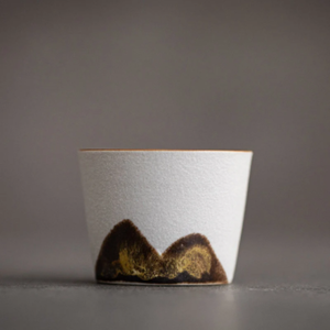 Handpainted Mountain Ceramic Teacup Chinese Gongfu Tea Cup