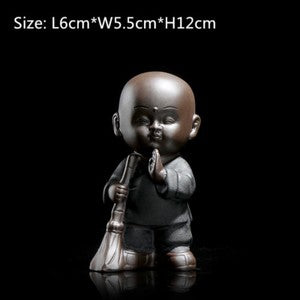 Yixing Zisha Tea Pet House Warming Gift Study Decoration Handmade Monk Statue