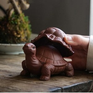 Creative Tea Pet Filter Net Turtle Statue Yixing Zisha Purple Clay Tea Play New