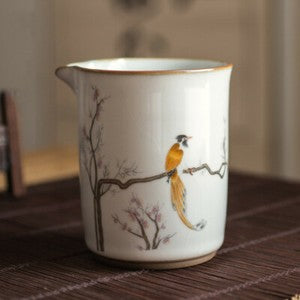 300ml Gong Fu Tea Cup Coffee Mug Vintage Ru Kiln Ceramic Fair Cup Tea Ceremony