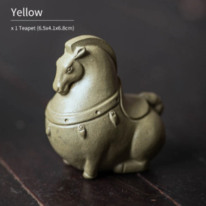 Purple Clay Tea Pets Horse Tea Statue for Home Decor