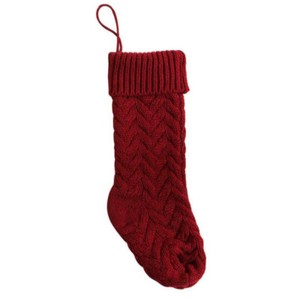 18" Large Size Cable Knit Knitted Christmas Xmas Stockings Stocking Decorations