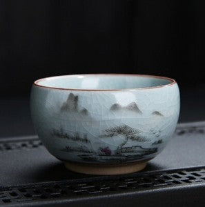 Master Cup Crackle Glaze Ruyao Craft Porcelain Tea Cup Chinese Kungfu Cup 95ml