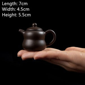 mini tea pot yixing zisha purple clay red stoneware xishi pot table decoration