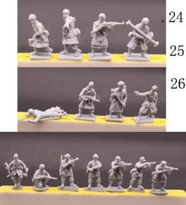 Unassembled1/72 Resin figure model WWII German Airborne 15pcs Soldiers kit