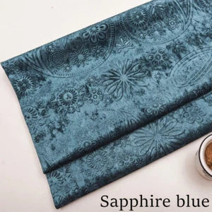 Embossing Floral Fabric Velvet Cloth Vintage for Sofa Cushions Cover Tablecloth