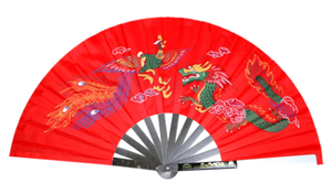Stainless Steel Metal Folding Fan Mulan Kung Fu Martial Arts Tai Chi Fan