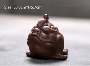 creative tea pet yixing zisha purple clay ornament tea play ox table decoration