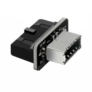 USB 3.0 19Pin/20Pin to Motherboard Connector TYPE-E Front Panel 90Degree Adapter