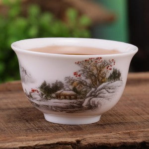 1pc Tea Cups Small Cup For Pu'er Tea 20ml Handpainted Cup Porcelain Tea Cups
