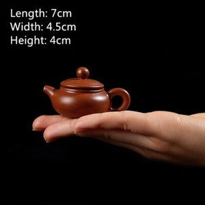 mini tea pot yixing zisha purple clay red stoneware xishi pot table decoration