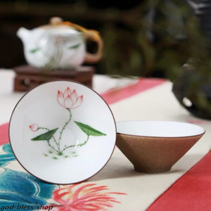 1PC Chinese Porcelain Kungfu Tea Cup Handpainted Floral Personal Cup 50ml