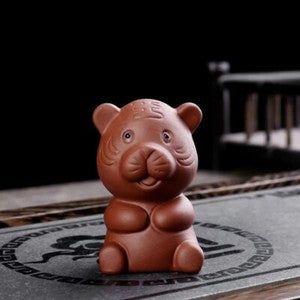 Yixing Zisha Ceramic Pottery Handmade Fengshui Zodiac 12 Animal Tea Pet Statue