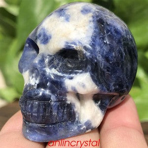 Top! wholesale Natural skull quartz crystal skull carved reiki healing 2''