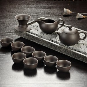 China Kung Fu Purple Sand Teapot Tea Set Ceramic Teapot Cup Handmade Drinkware