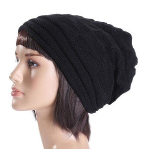 Womens Mens Baggy Beanie Hat Winter Ski Slouchy Outdoor Warm Oversized Skull Cap