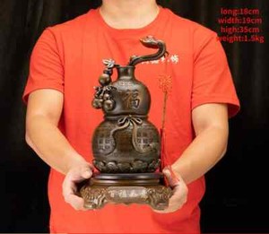 Chinese Fortune Gourd Ornament Living Room Prosperous Home Home Decor