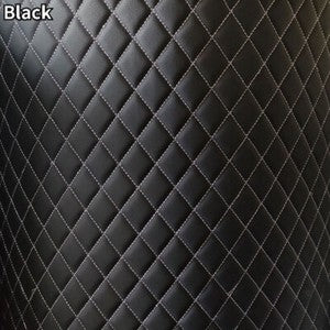 Double Thread Quilted Faux Leather Vinyl Fabric Foam Backing Upholstery Cushion