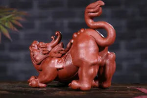 Chinese Yixing Handmade Zisha DaHongPao Clay WangYuePiXiu tea Pet Gongfu Tea Pet
