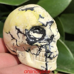 Top! wholesale Natural skull quartz crystal skull carved reiki healing 2''