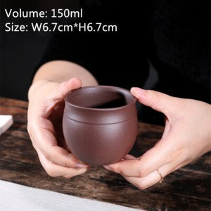 true yixing zisha tea cup marked master cup original ore dahongpao clay cup new