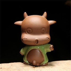 Chinese Brother Kiln Creative Tea Pet Pee Doll Statue Purple Clay Ornament