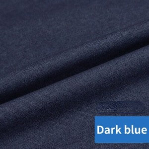 DIY Stretch Washed Denim Fabric Handmade Fleece Lined Warm Jeans Pant Coat Cloth
