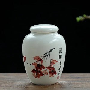 5.1*7.2cm Ceramic Mini Portable Tea Can Facial Mask Powder Can Tourism
