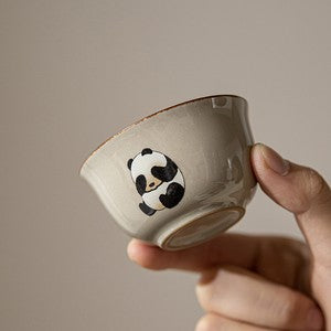 Panda Flower Ceramic Master Cup Tea Cup Kung Fu Tea Set Tea Drinking