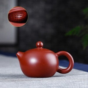 Real Yixing Zisha Tea Pot Xishi Antique Style Dahongpao Clay Ball Shaped Infuser