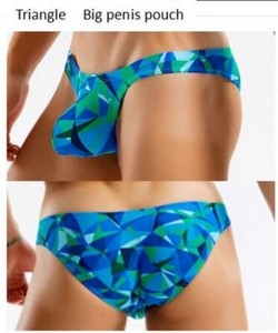 Men's Beachwear Briefs Thong Sexy Bikini Low Waist Swimsuit Hot Gay Bathing Suit