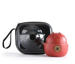 Creative Travel Tea Set Portable Bag Porcelain Tea Pot Matching Tea Cup In China