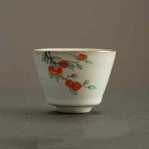 Ru Kiln Teacup Persimmon Ceramic Tea Cup Personal Single Cup Boutique Tea Set