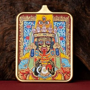 Tibetan Thangka Pendant Lhamo Jambhala Green Tara Amulet Car Hang Buddhist Charm