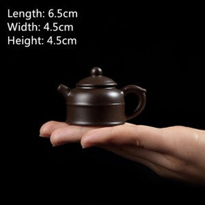 mini tea pot yixing zisha purple clay red stoneware xishi pot table decoration