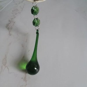 15Pcs Colorful Raindrop Prisms Pendants Lighting Glass Crystal Chandelier Lamp