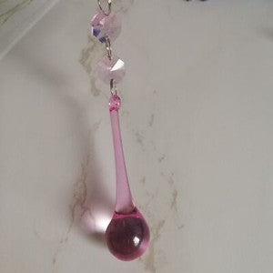 15Pcs Colorful Raindrop Prisms Pendants Lighting Glass Crystal Chandelier Lamp