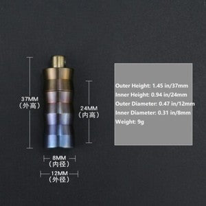 EDC Titanium Pill Case Container Portable Waterproof Box Keychain Pendant