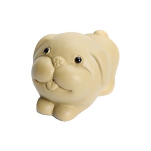 Home Decoration Zisha Purple Clay Tea Pet Dog Statue Mini Size China Ornament