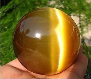 Beautiful ASIAN QUARTZ CAT EYE CRYSTAL HEALING BALL SPHERE 40-100MM
