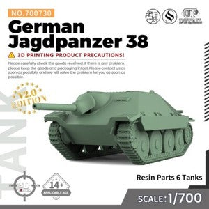 SSMODEL SS730 1/200/220/700 Military Model Kit German Jagdpanzer 38